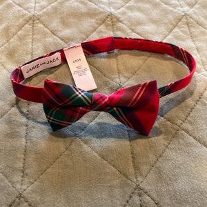 Janie and Jack red and green plaid bow tie